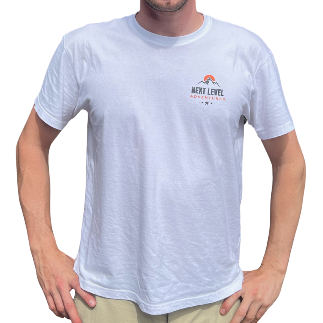 Next Level Adventure Gear™ Adventure Awaits T-Shirt White