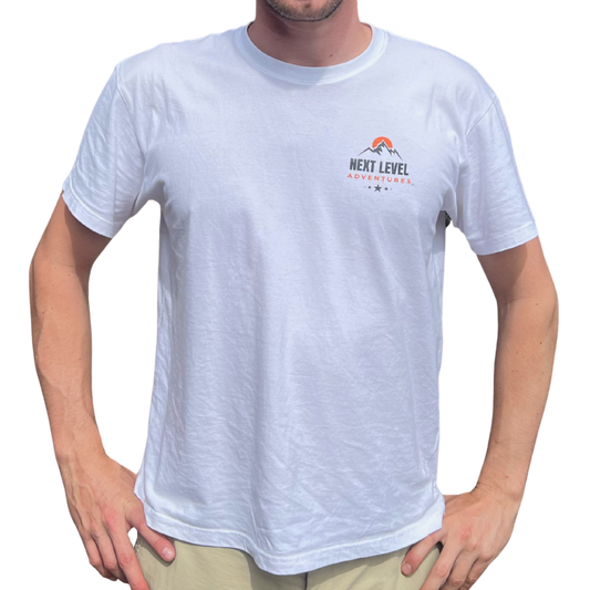 Next Level Adventure Gear™ Adventure Awaits T-Shirt White