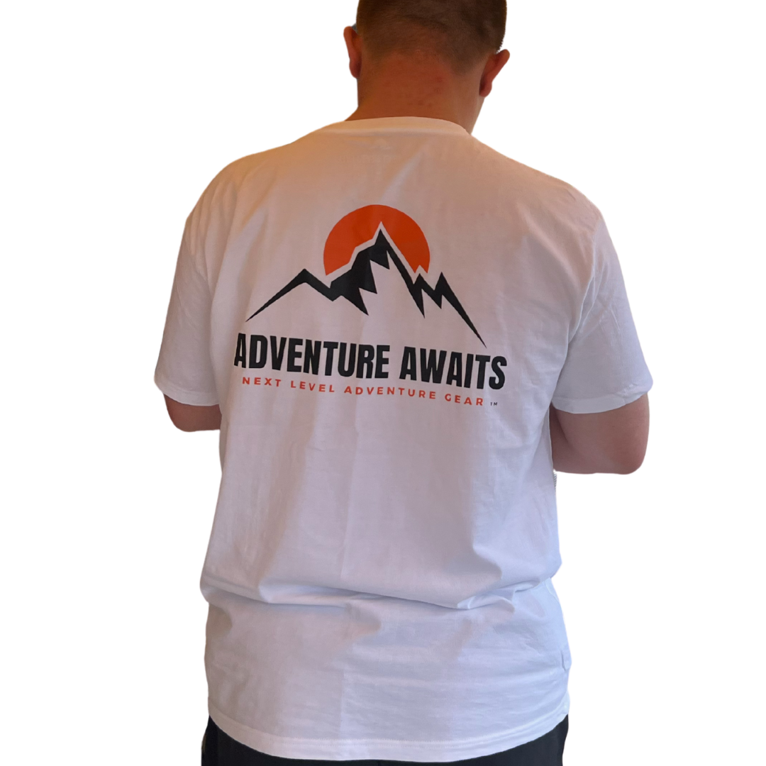 Next Level Adventure Gear™ Adventure Awaits T-Shirt White